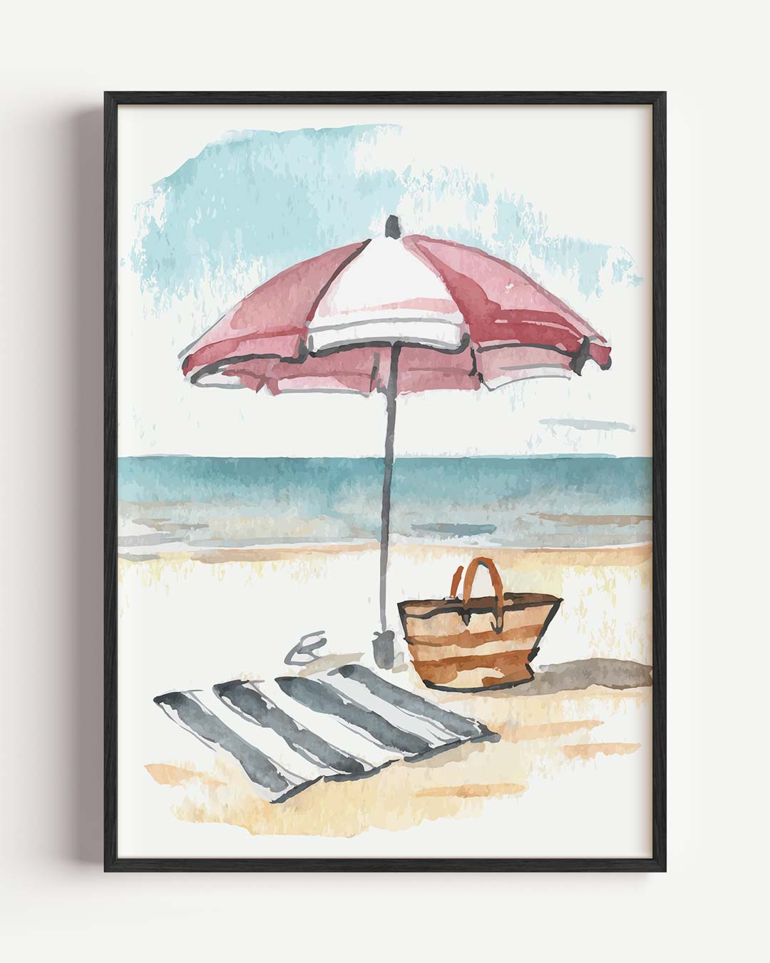 Zomerse Strand – dieren portret poster als wanddecoratie