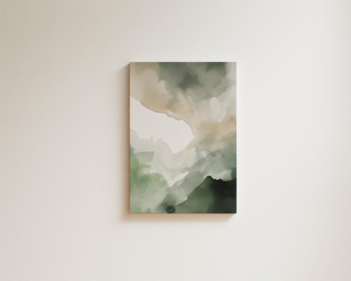 Natuurlijke Aardetinten Abstract – portret kunstwerk als wanddecoratie, afbeelding 15
