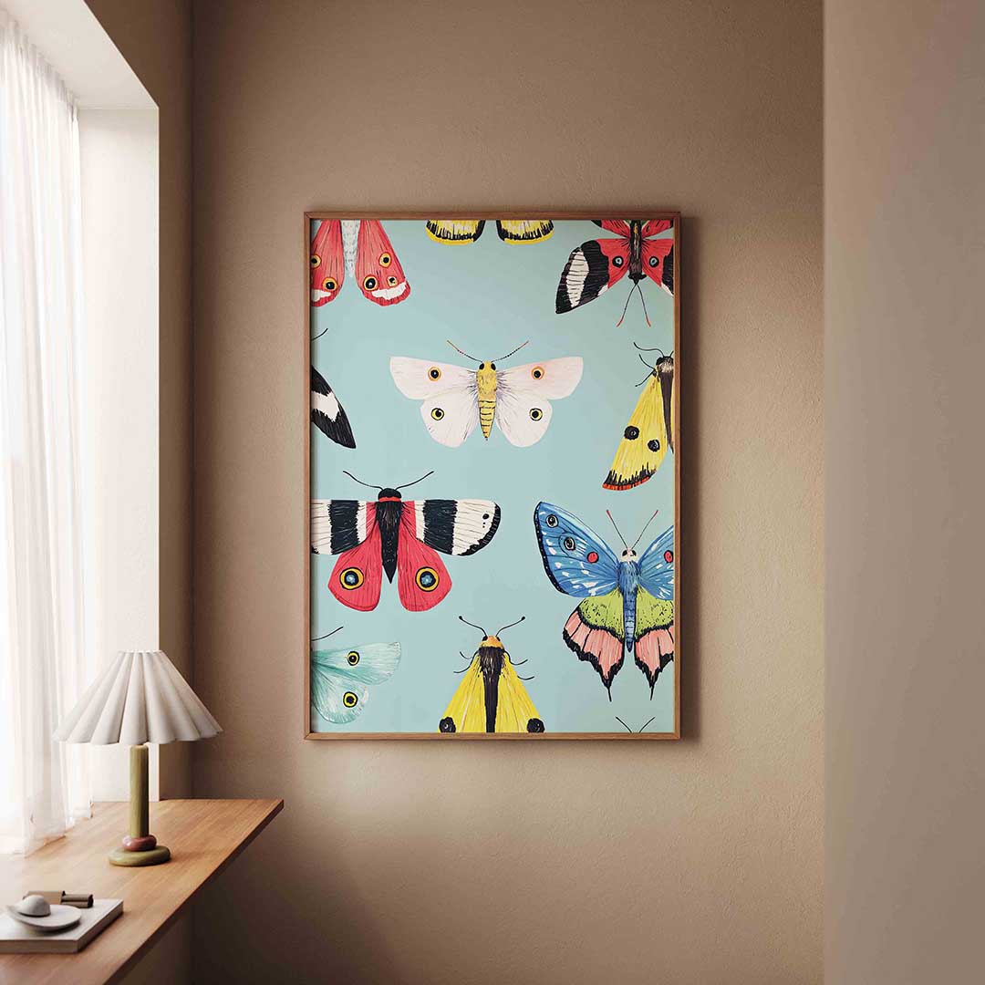 Vlinders en motten – staande dieren wanddecoratie van WallArtistic