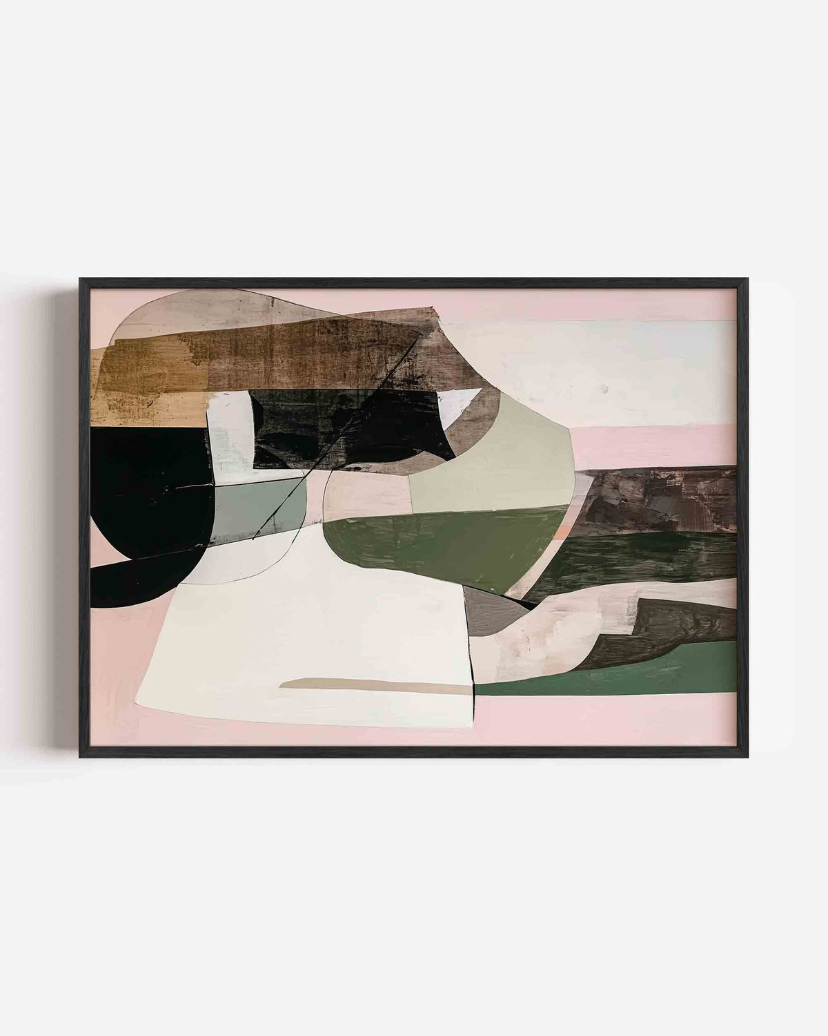 Abstracte vormen – kleurrijke abstracte landscape poster als wanddecoratie