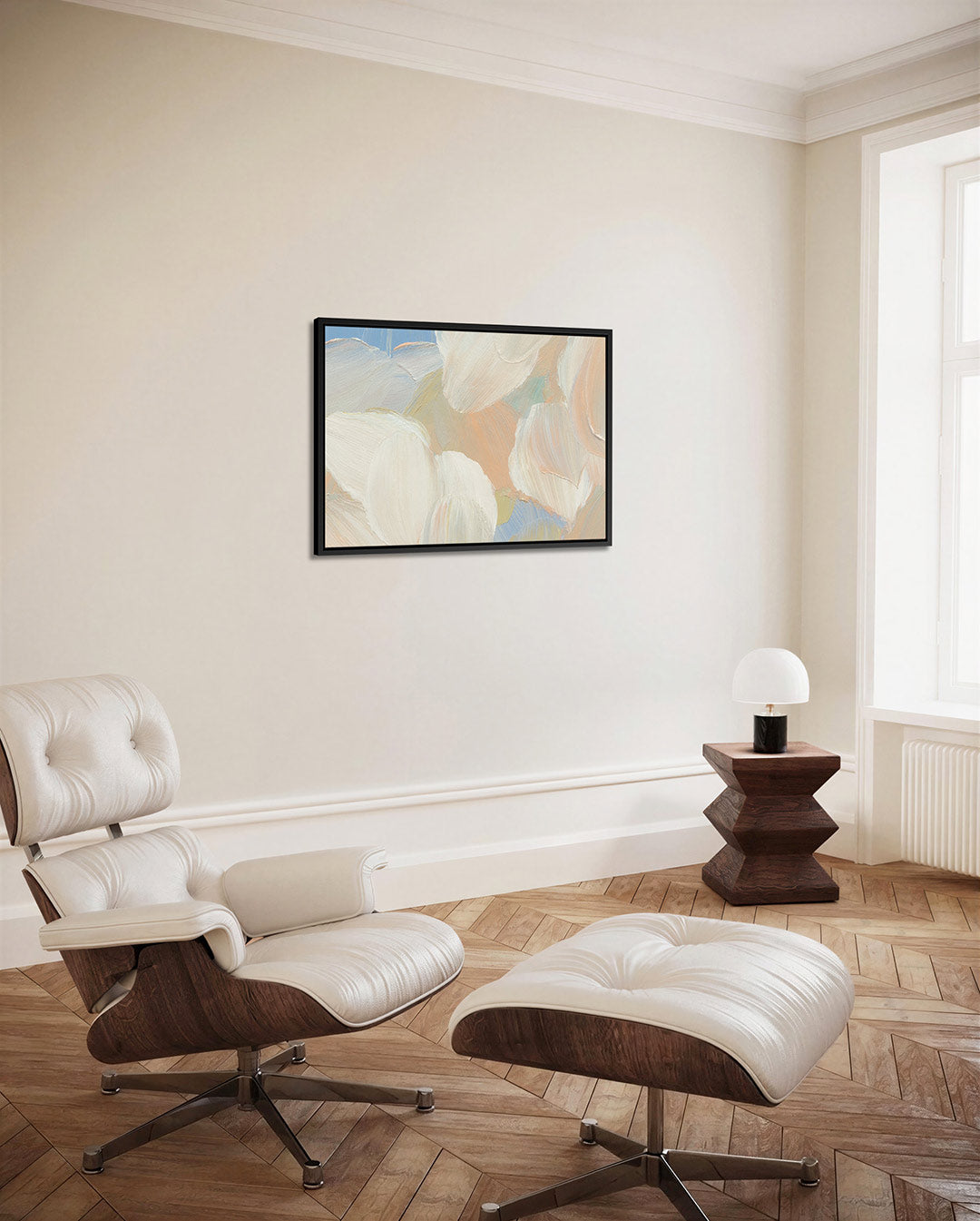 Zachte kleurvlakken – Wanddecoratie kunstwerk – alternatieve weergave van het kunstwerk