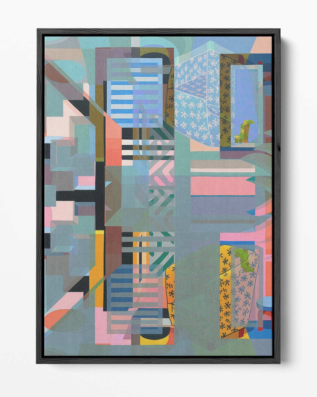 Kleurrijke Abstractie – portret kunstwerk als wanddecoratie