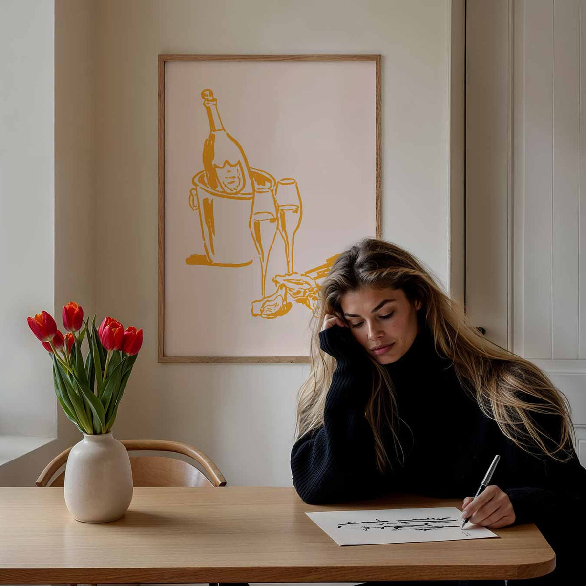 Luxe Champagne Moment – keuken portret poster, afbeelding 7