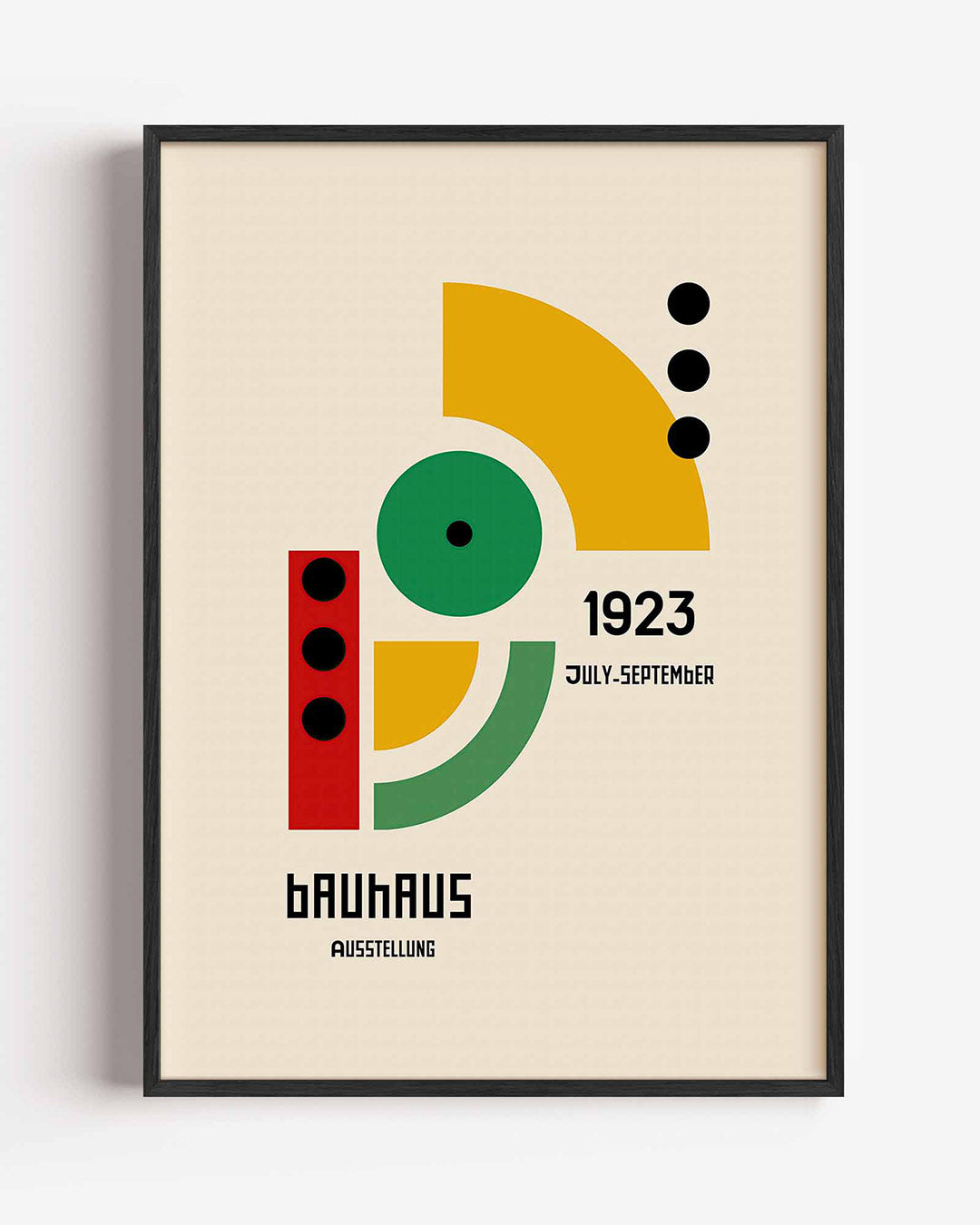Vorm en kleur – staande Bauhaus poster als wanddecoratie