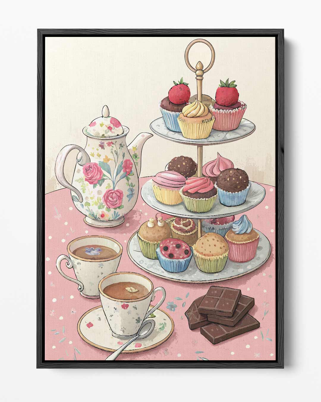 High Tea Delights – portret kunstwerk als wanddecoratie