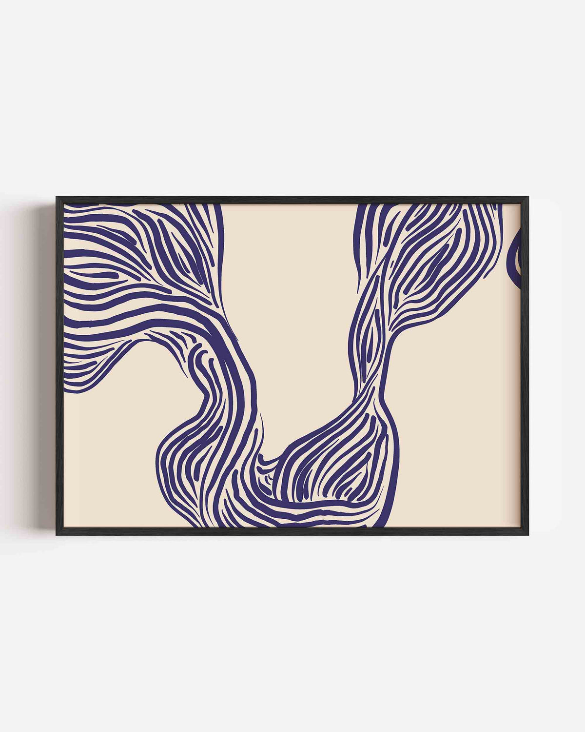 Golvende lijnen – kleurrijke abstracte landscape poster als wanddecoratie