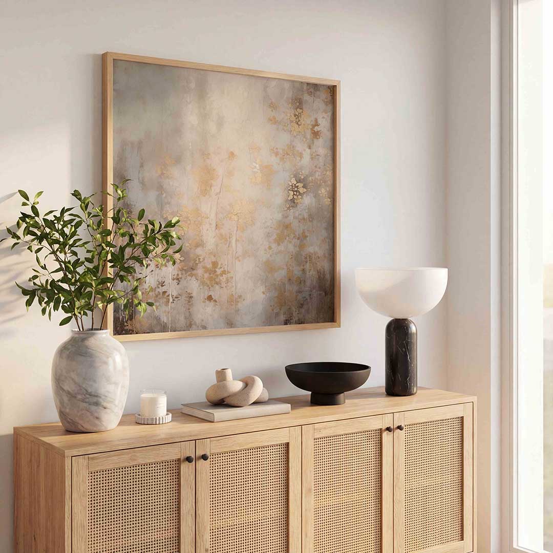Bloemmotief – abstracte wandkunst als vierkante poster