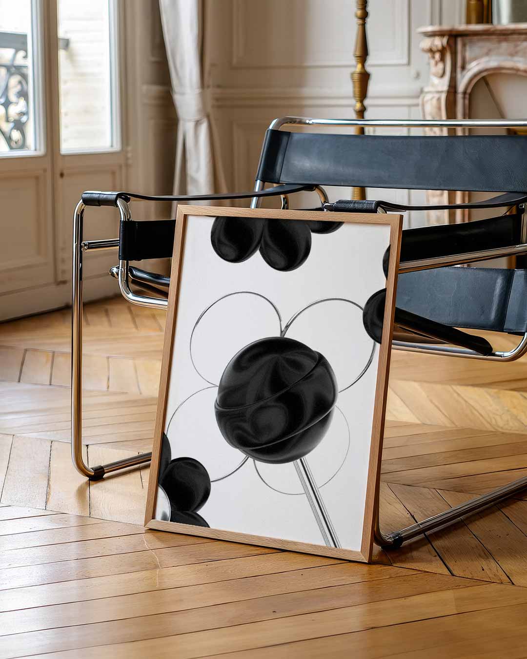 Modern Minimalistische Bloemenposter – zomerse wandkunst als portret poster