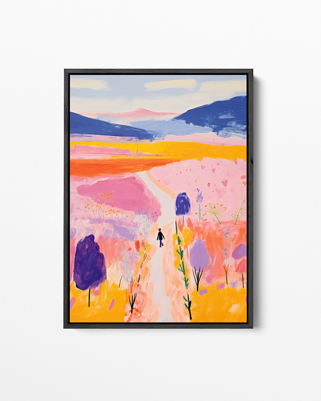Kleurrijk landschap – staand wanddecoratie kunstwerk