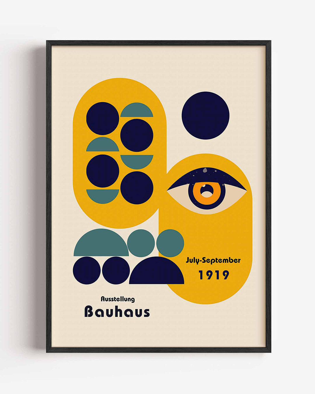 Vormen en vlakken – staande Bauhaus poster als wanddecoratie