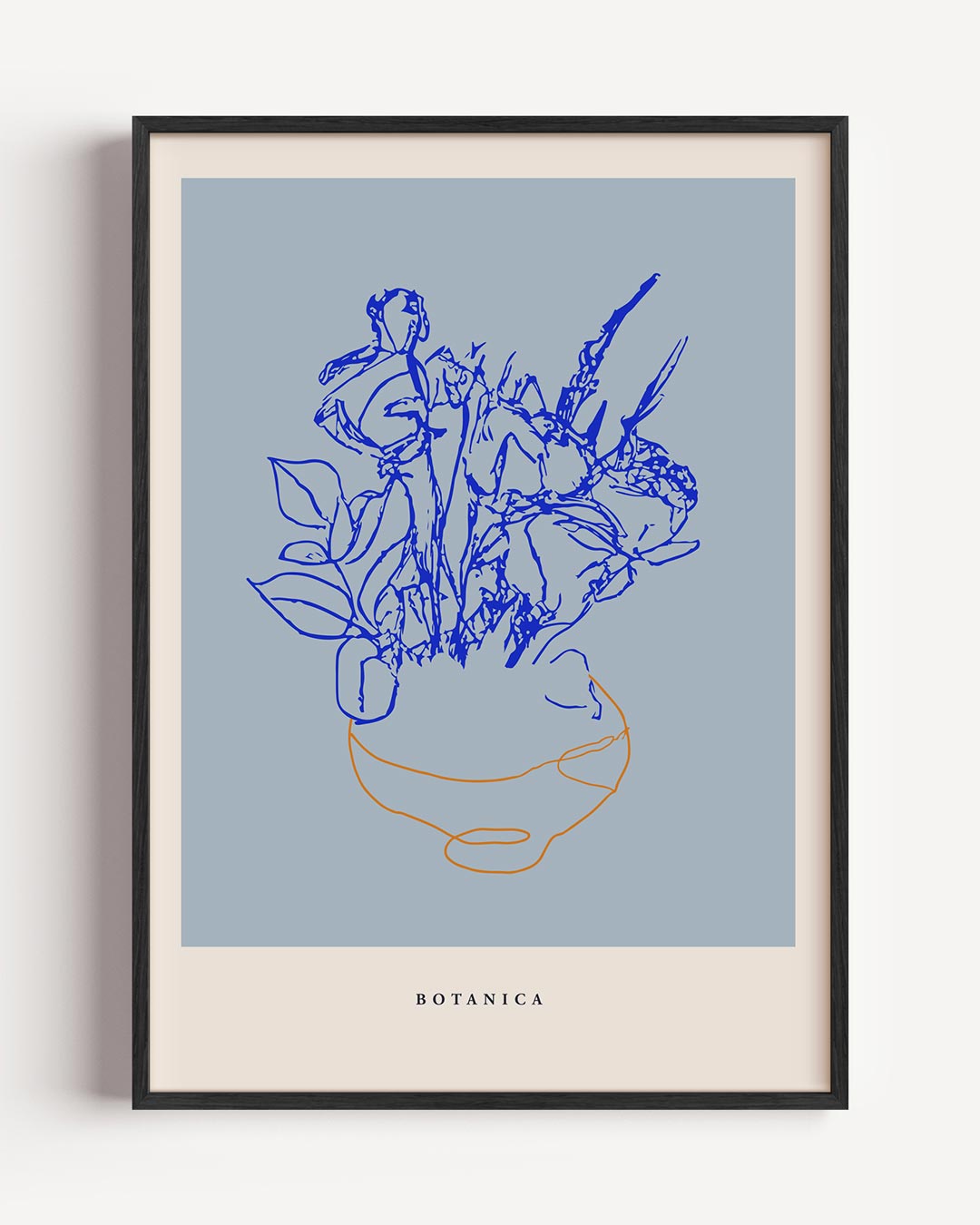 Moderne Botanische Lijntekening – keuken portret poster als wanddecoratie