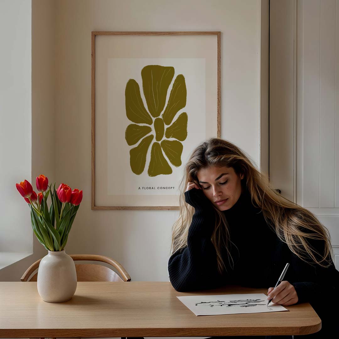Bloemenfantasie – bloemen poster in staand formaat