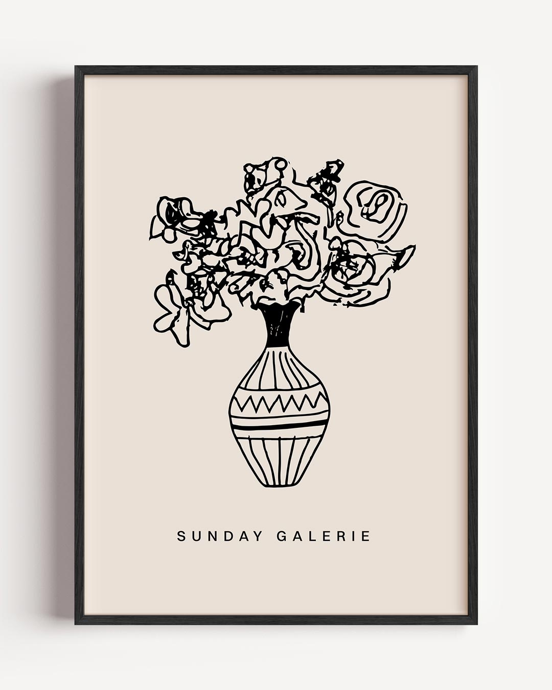 Elegante Bloemenvorm in Vaas – keuken portret poster als wanddecoratie