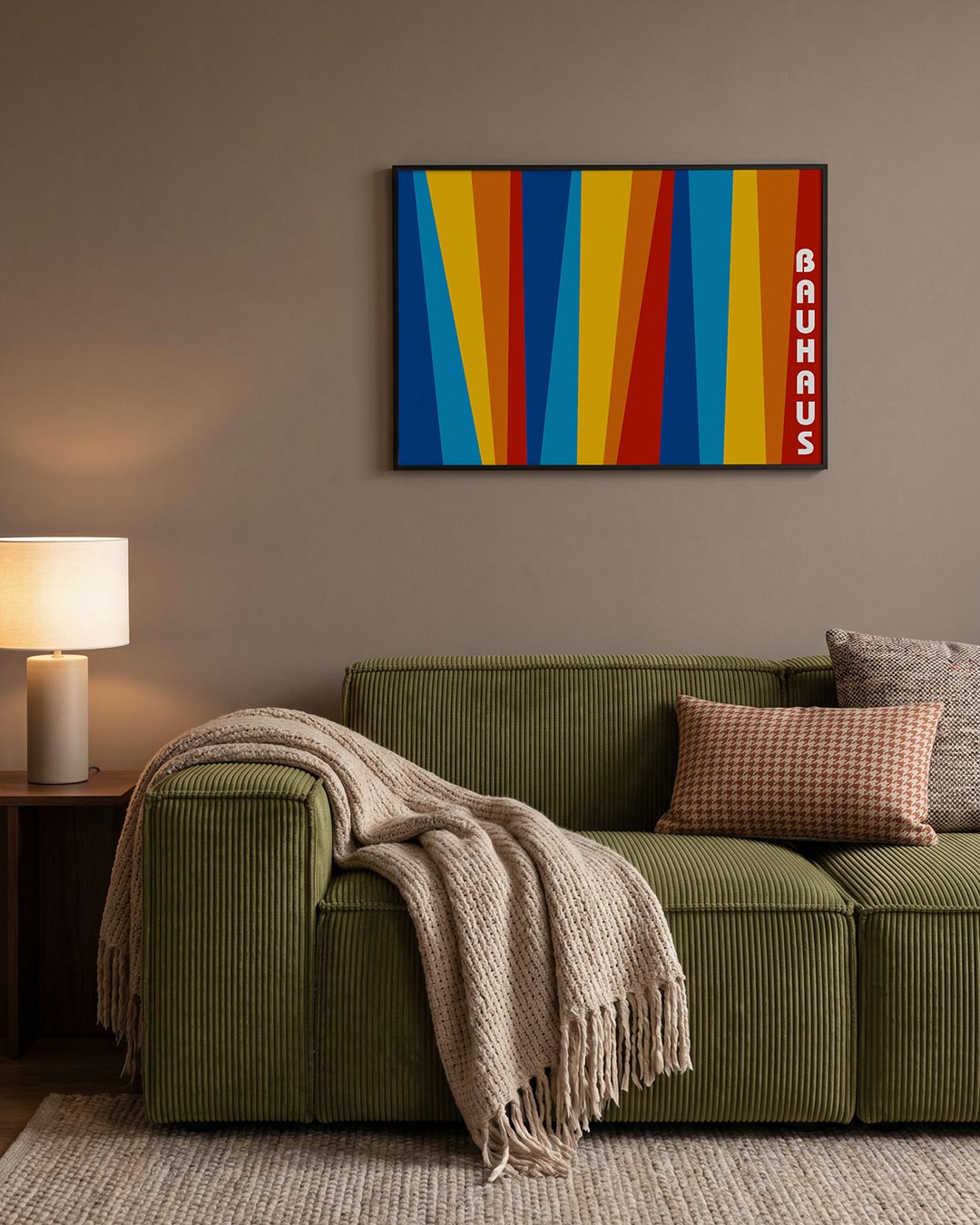 Vorm en kleur – geometrische Bauhaus poster in liggend formaat