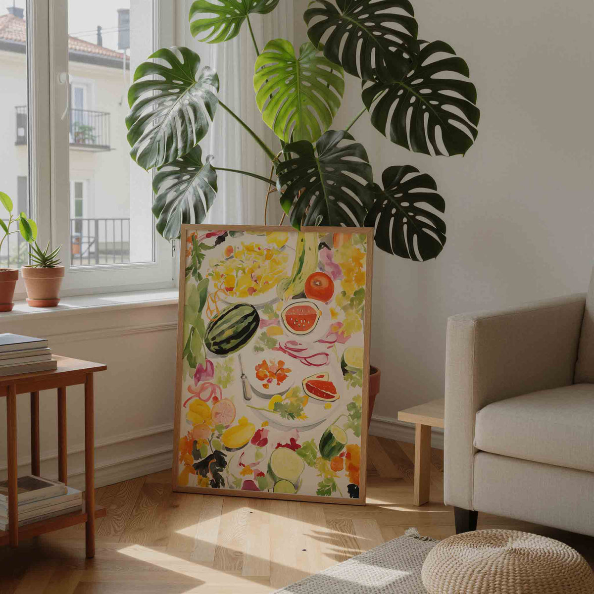 Fruit en groenten – staande botanische wanddecoratie van WallArtistic