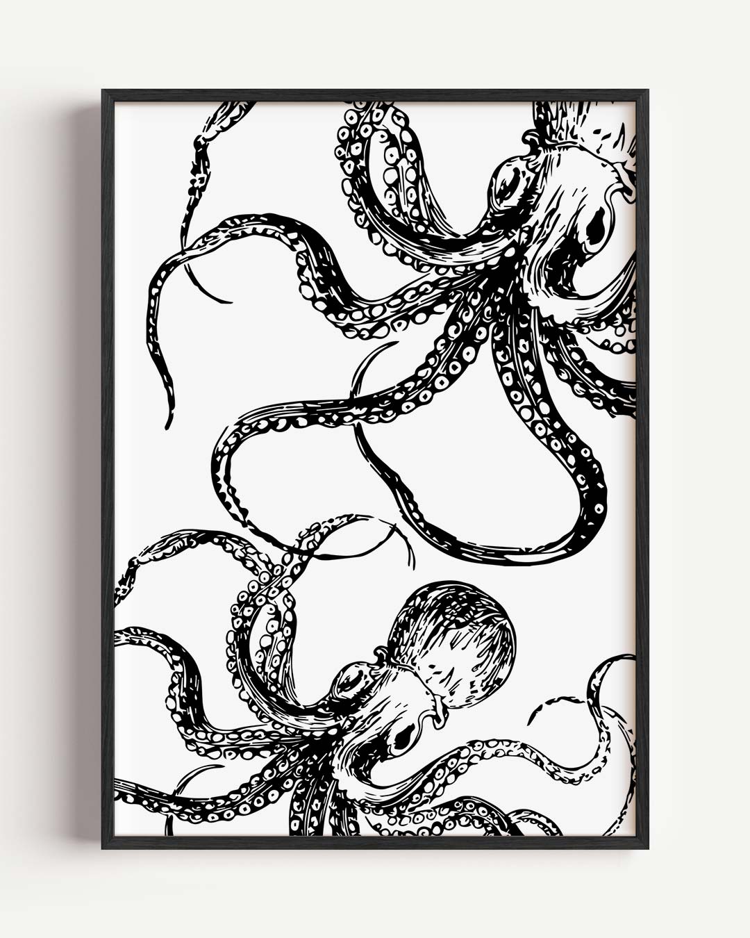 Octopus Elegantie – zeedieren portret poster als wanddecoratie
