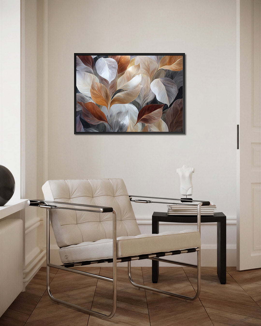 Organische bladvormen – kunstwerk op canvas, dibond of plexiglas