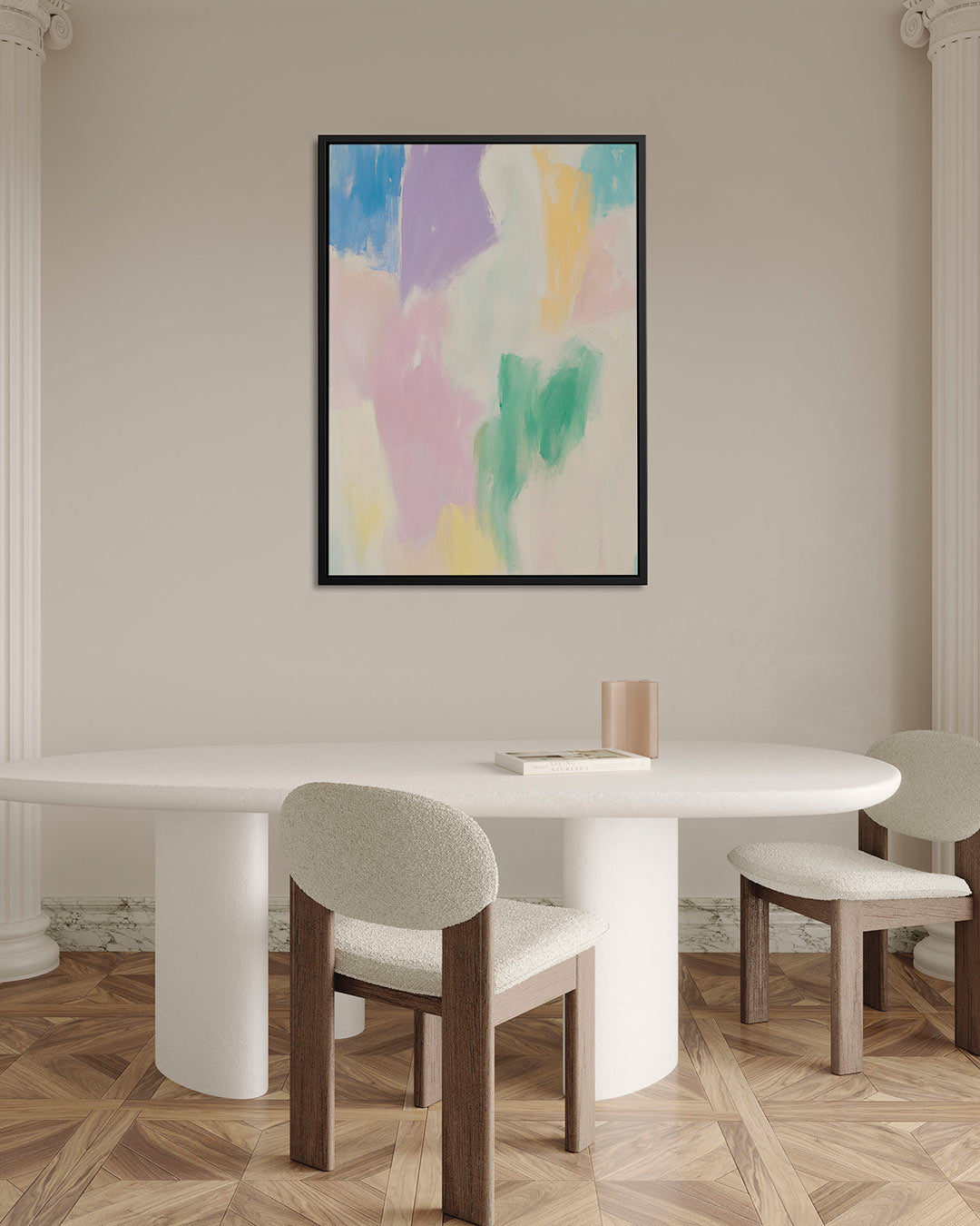 Kleurrijke vegen – staand wanddecoratie kunstwerk