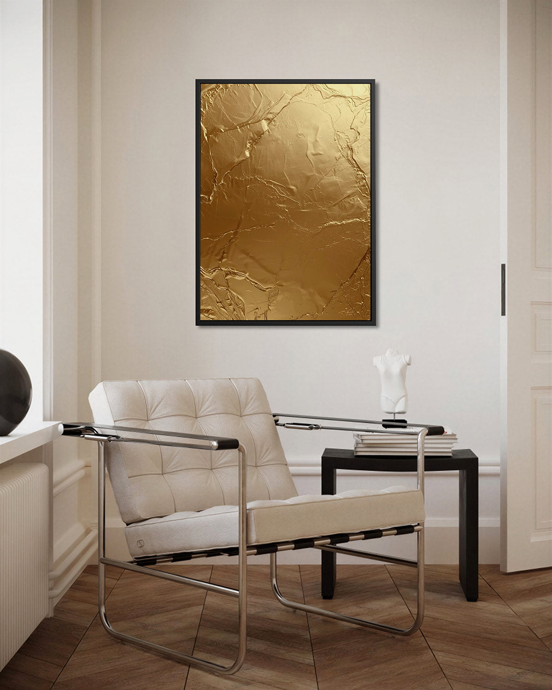 Gouden textuur – staand wanddecoratie kunstwerk