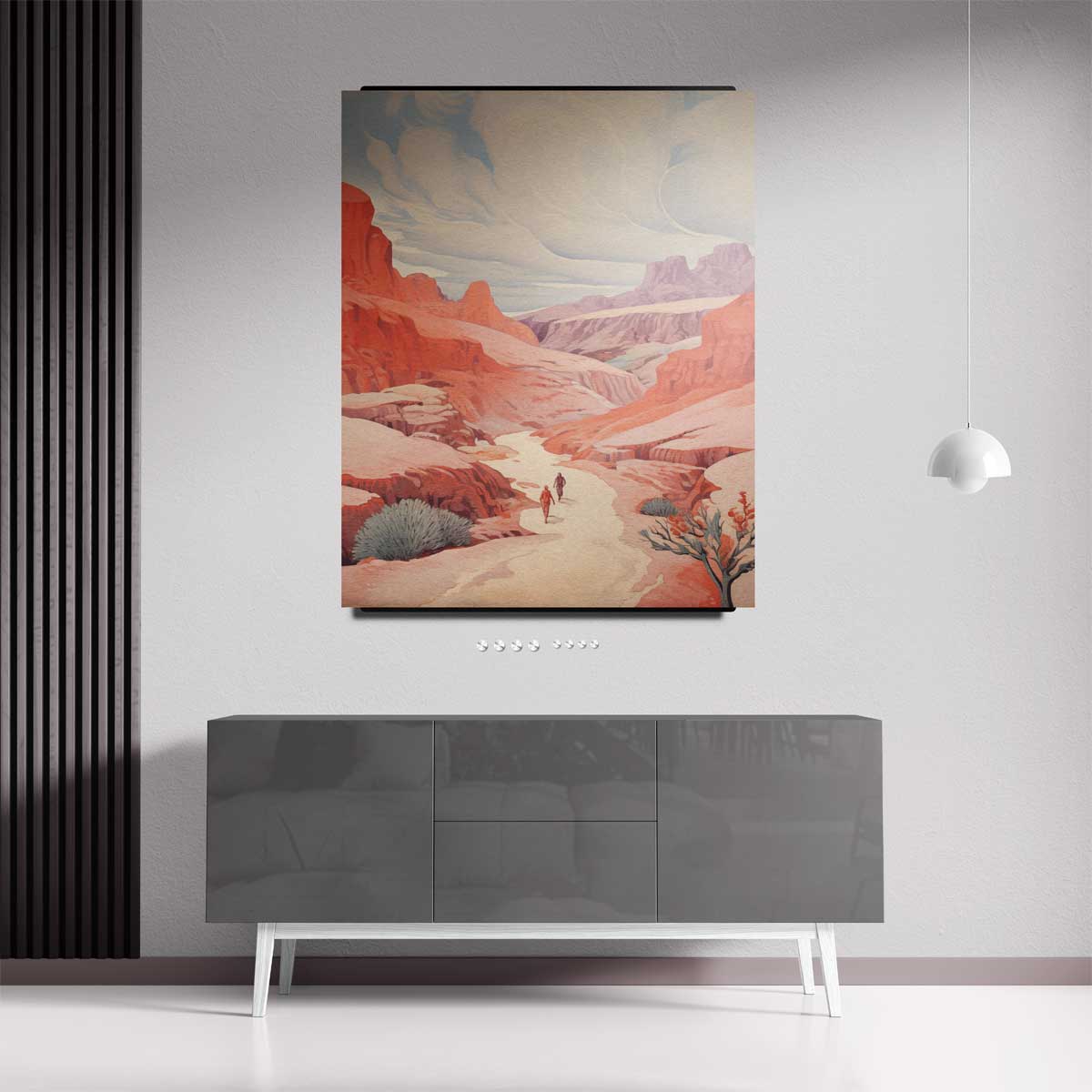 Wandeling door de Canyon – staand kunstwerk voor modern interieur