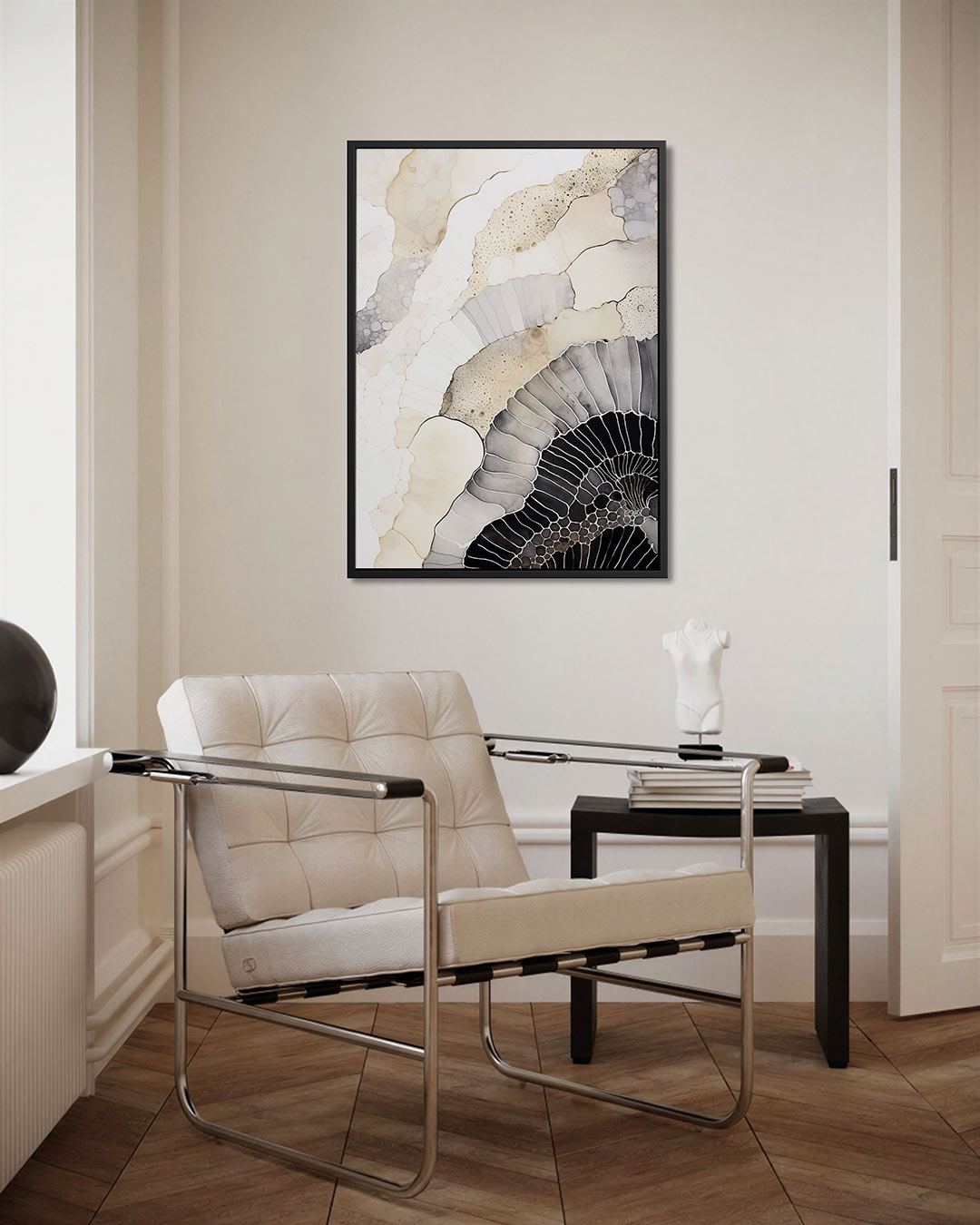 Organische lijnen – staand wanddecoratie kunstwerk