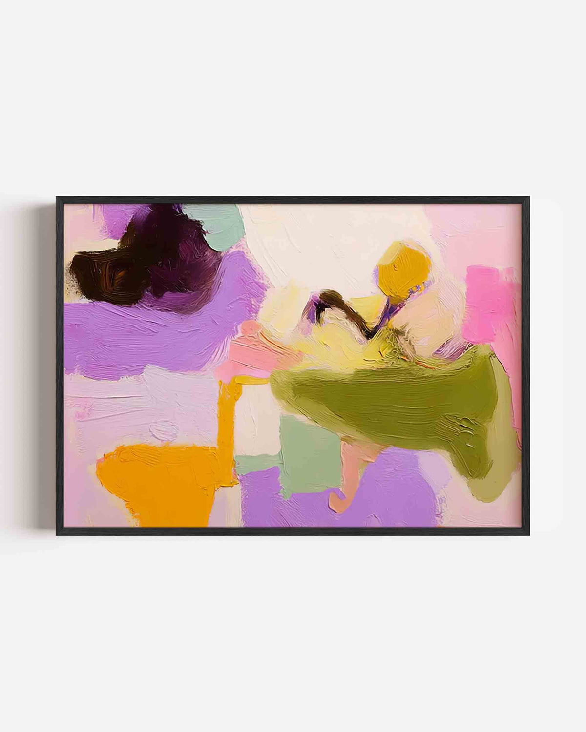 Abstracte vormen en kleuren – bloemen landscape poster als wanddecoratie