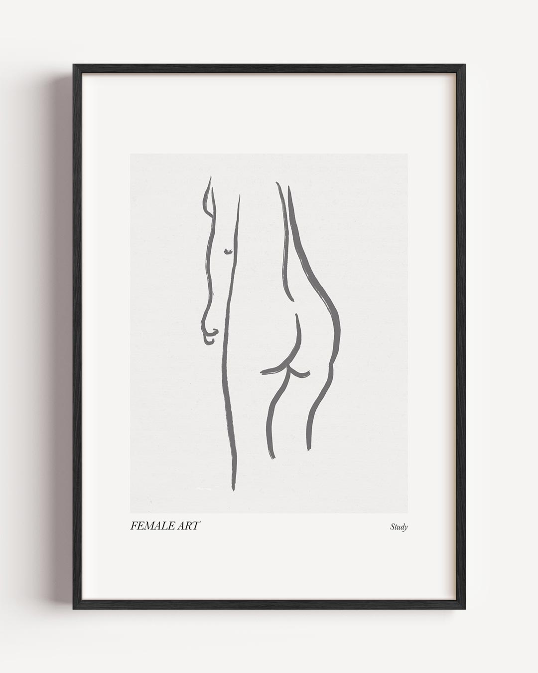 Elegante Vrouwelijke Schets – lijntekening portret poster als wanddecoratie