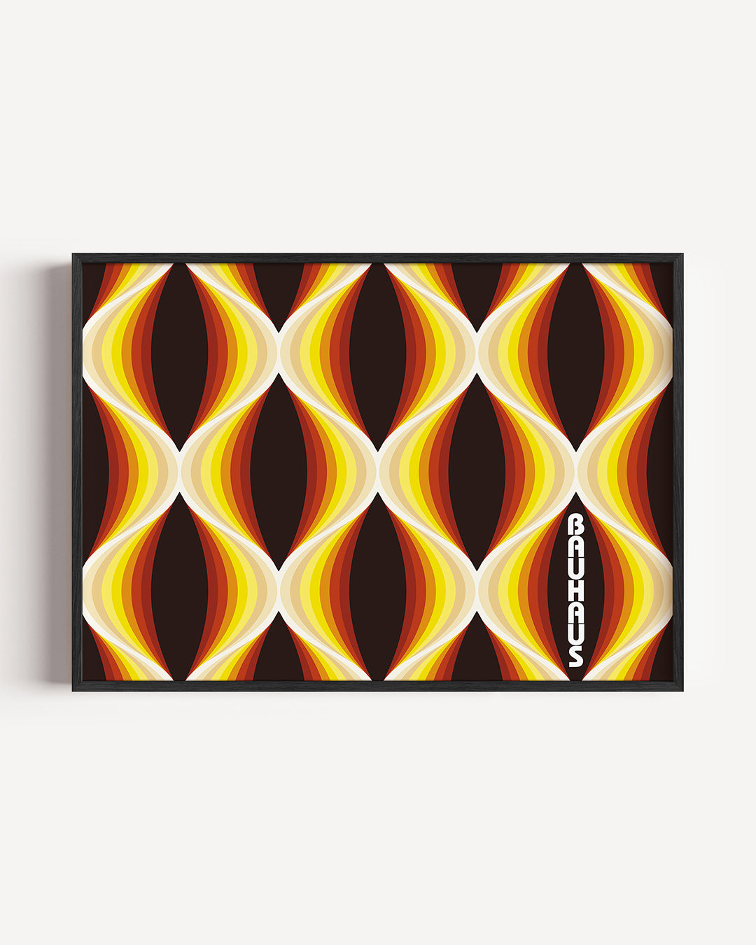 Vorm en kleur – liggende Bauhaus poster als wanddecoratie