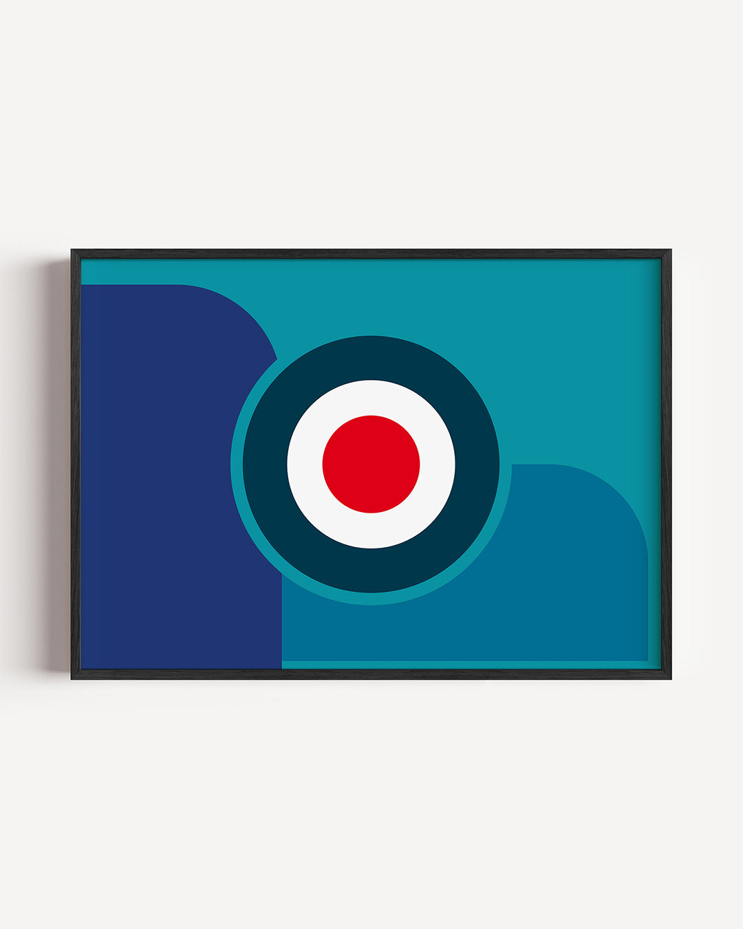 Cirkel en vormen – liggende Bauhaus poster als wanddecoratie