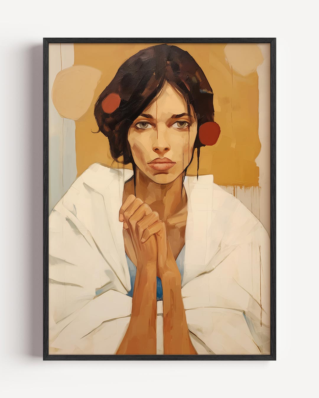Tedere Portretillustratie – vrouwelijk portret poster als wanddecoratie