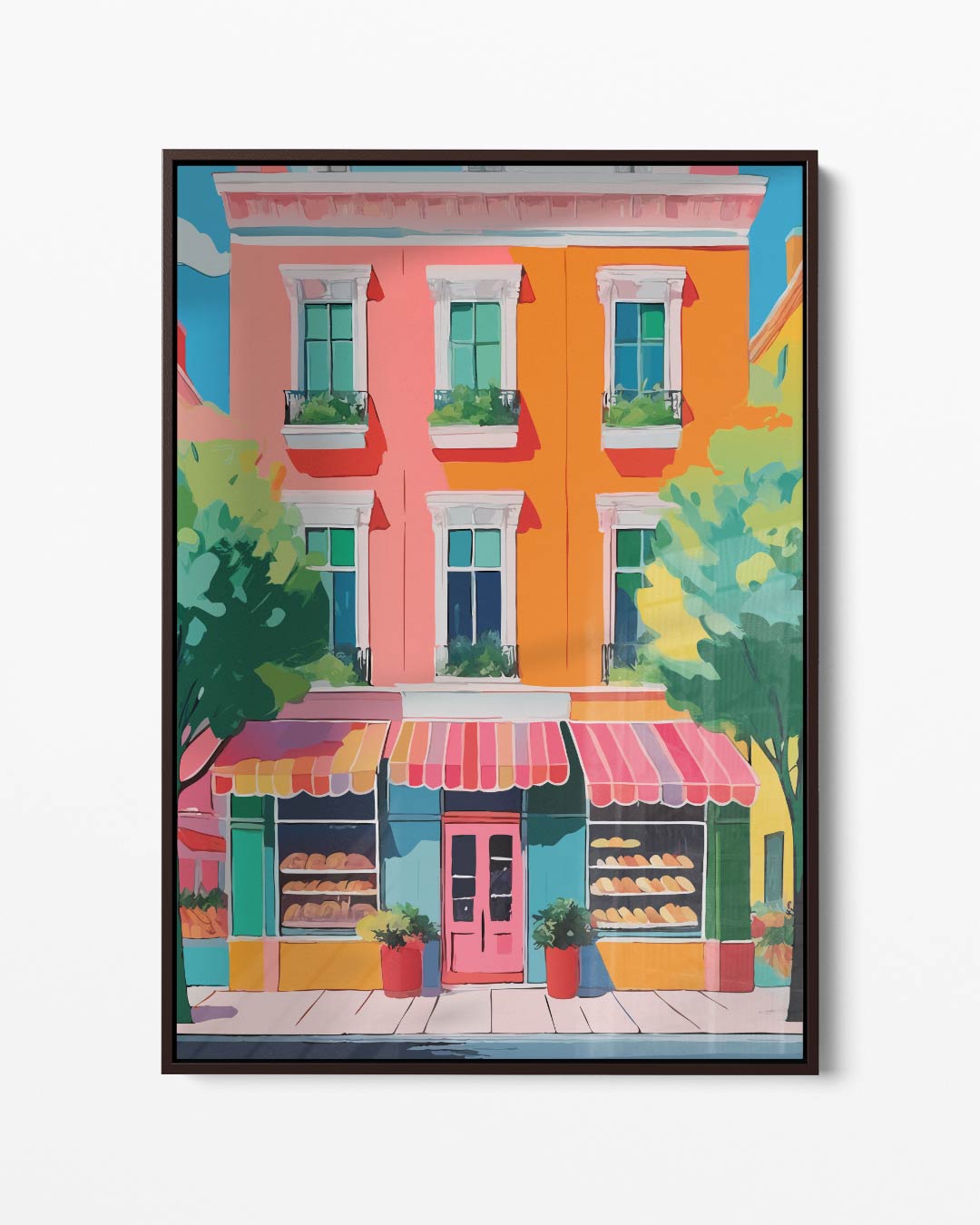 Vrolijke Bakkersgevel – portret kunstwerk als wanddecoratie