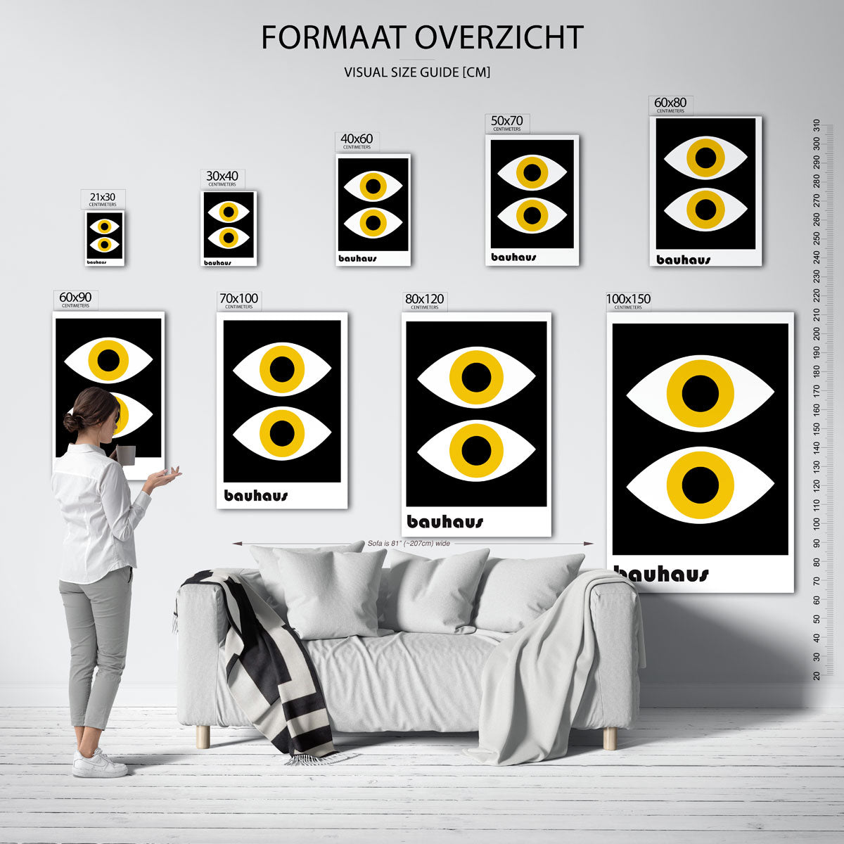  – geometrische poster in Bauhaus-stijl van WallArtistic