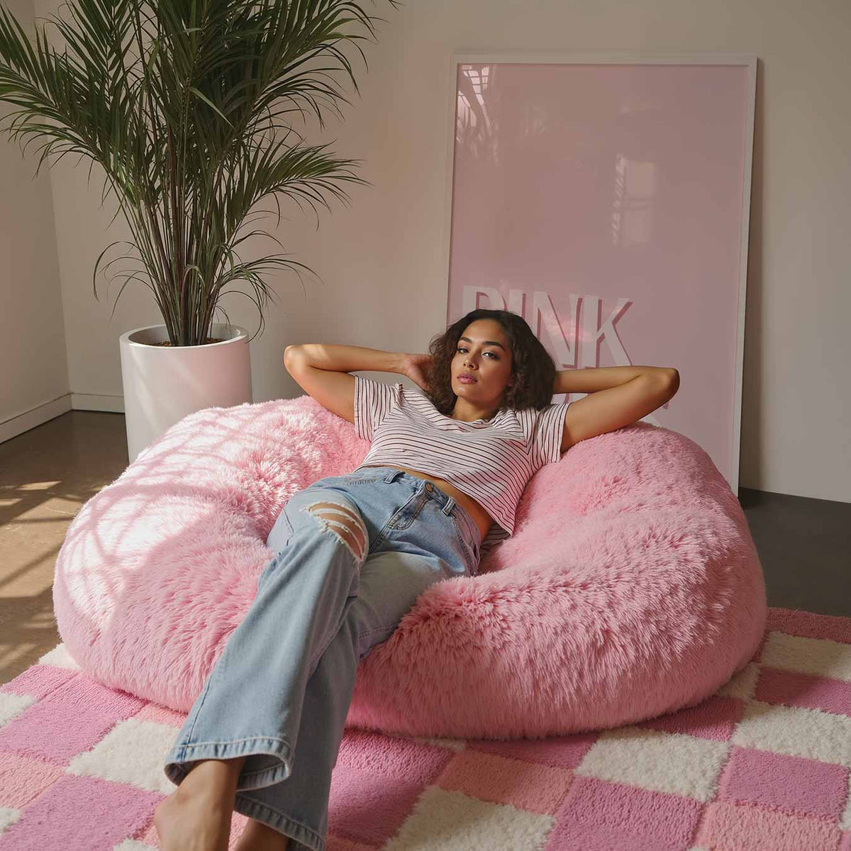 Pink Vibes – staande muurposter met Popart uitstraling