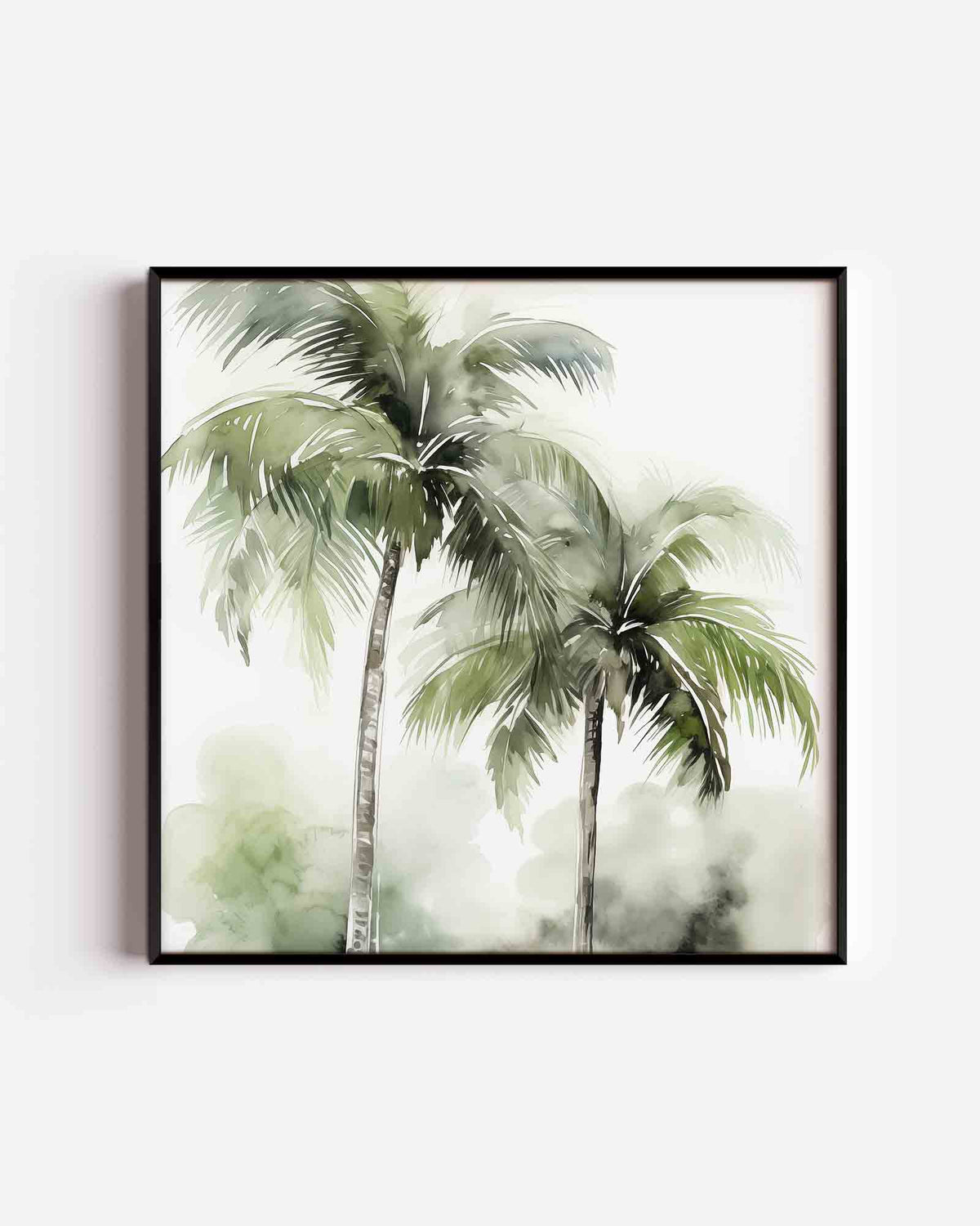 Tropische palmbomen – jungle vierkante poster als wanddecoratie