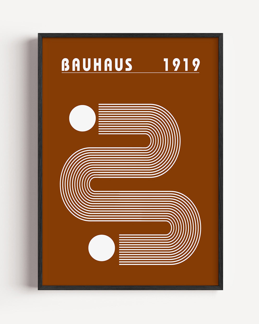 Lijnritme en vormen – staande Bauhaus poster als wanddecoratie