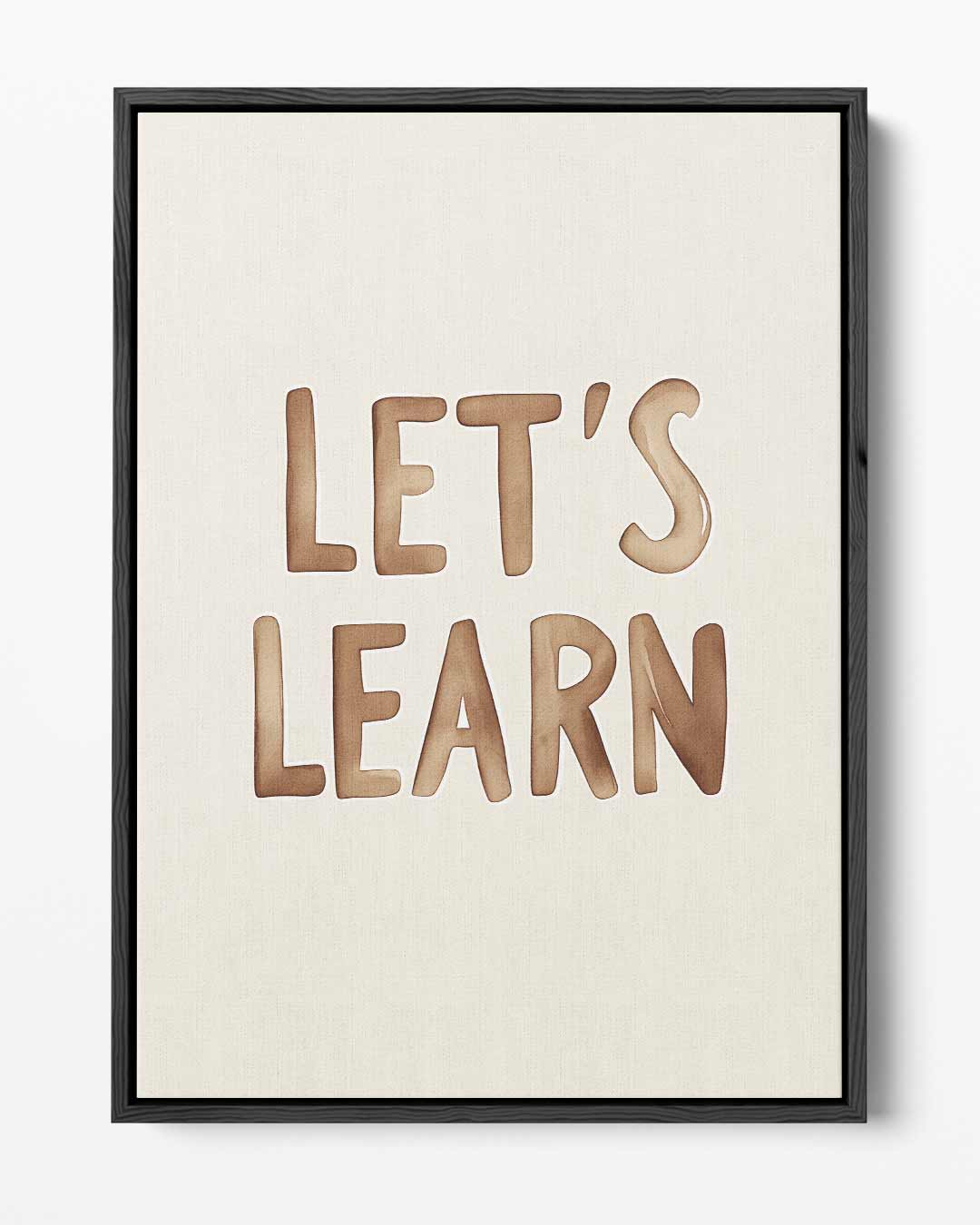 Let's Learn Inspirerende Poster – portret kunstwerk als wanddecoratie