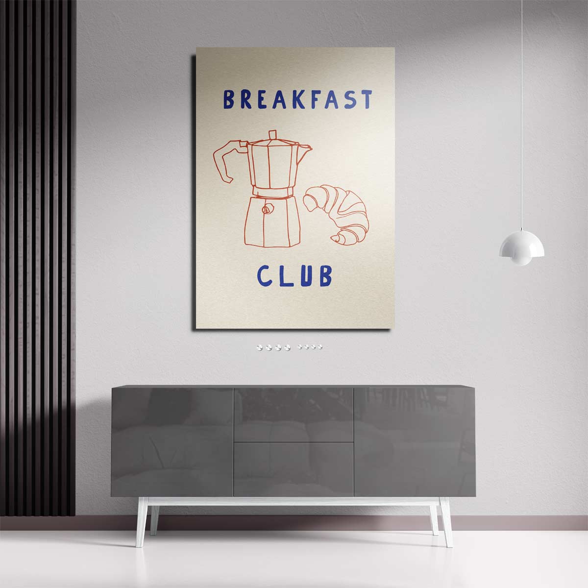 Breakfast Club Poster – staande wandkunst voor woonkamer of interieur