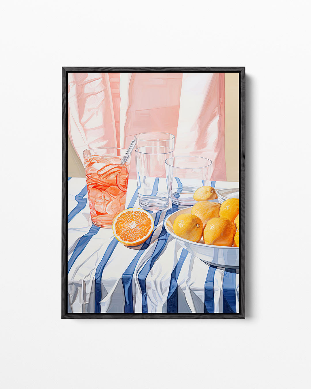 Citrus en glas – staand wanddecoratie kunstwerk