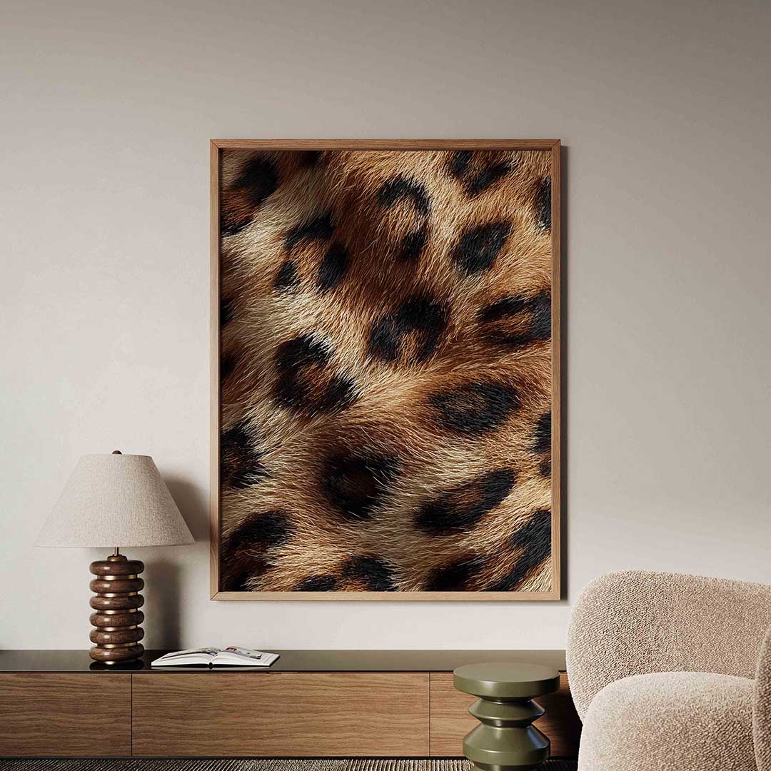 Luipaardprint – safari poster in staand formaat