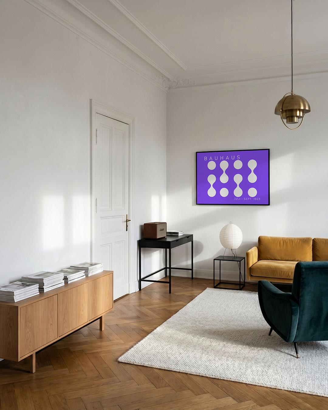 Vorm en balans – geometrische poster in Bauhaus-stijl van WallArtistic