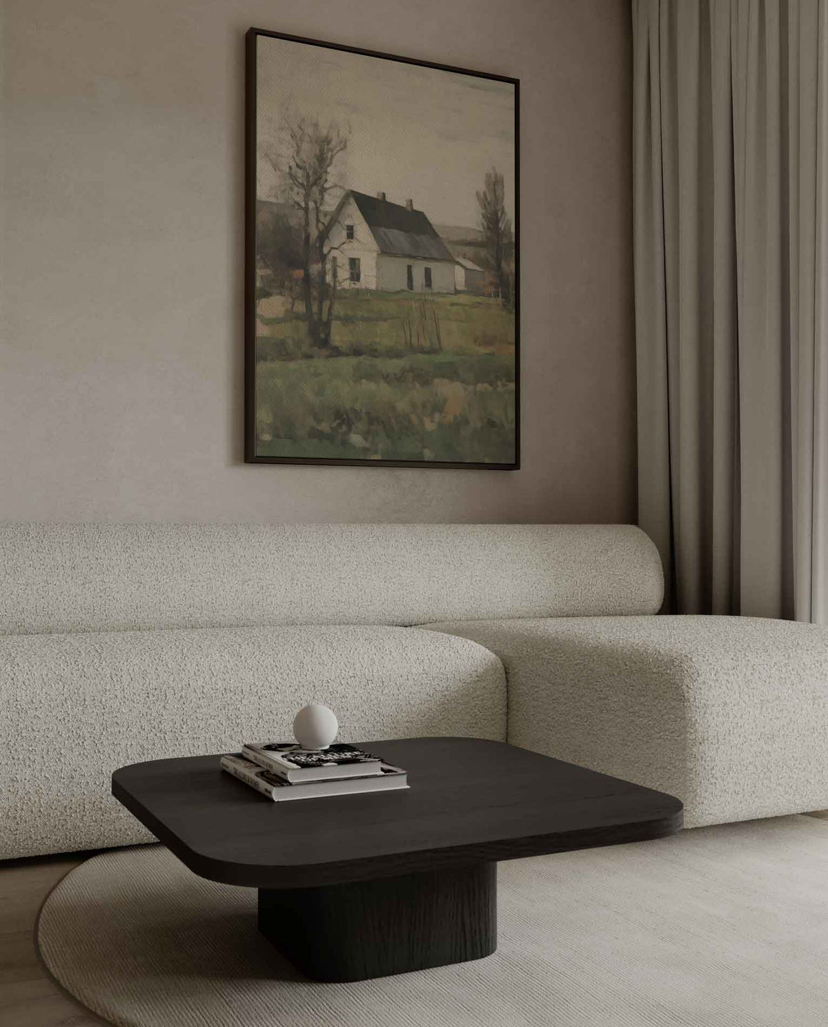 Rustiek Landhuis op het Platteland – dibond wanddecoratie in staand formaat
