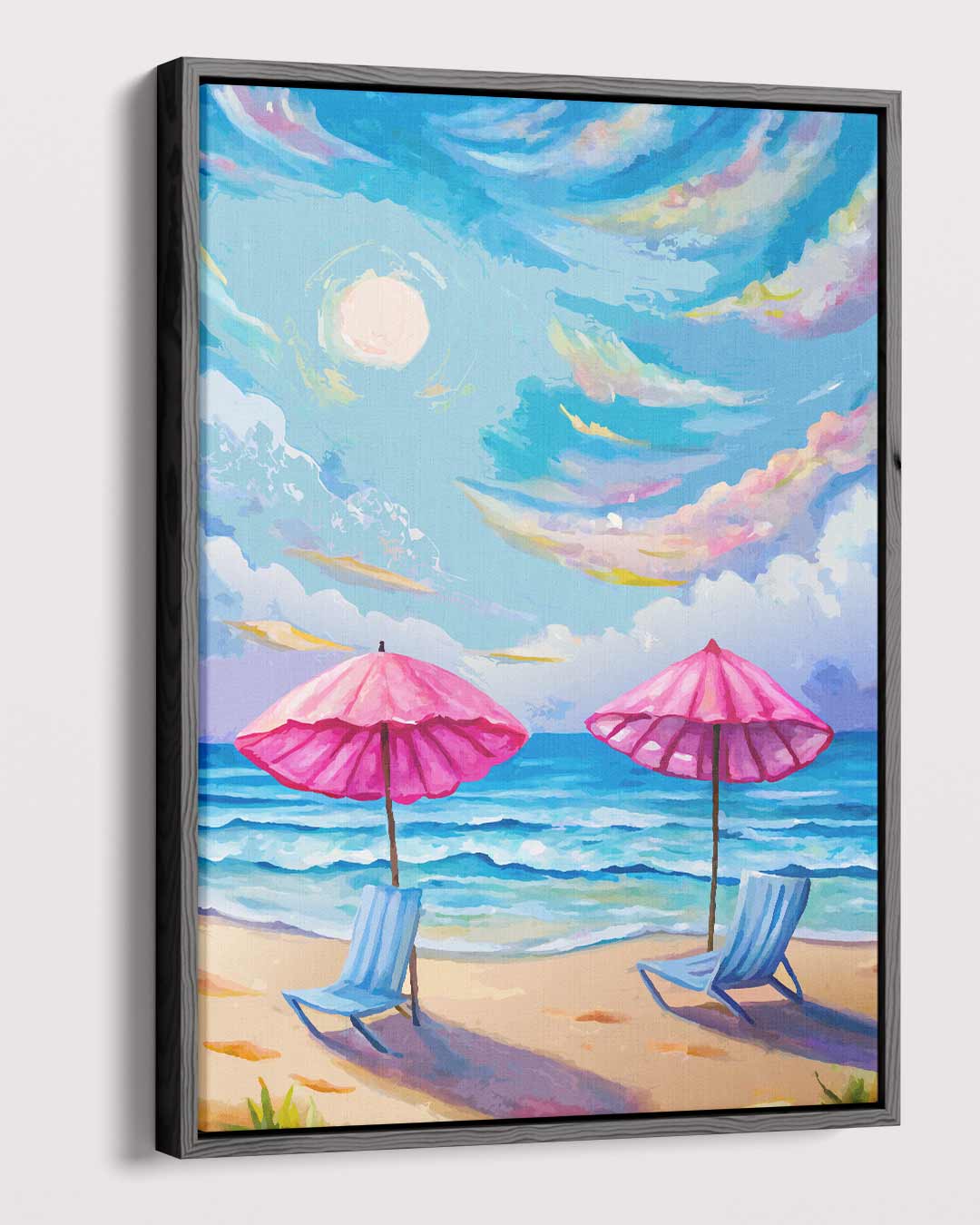 Zomerse Stranddag – dibond kunstwerk als wanddecoratie