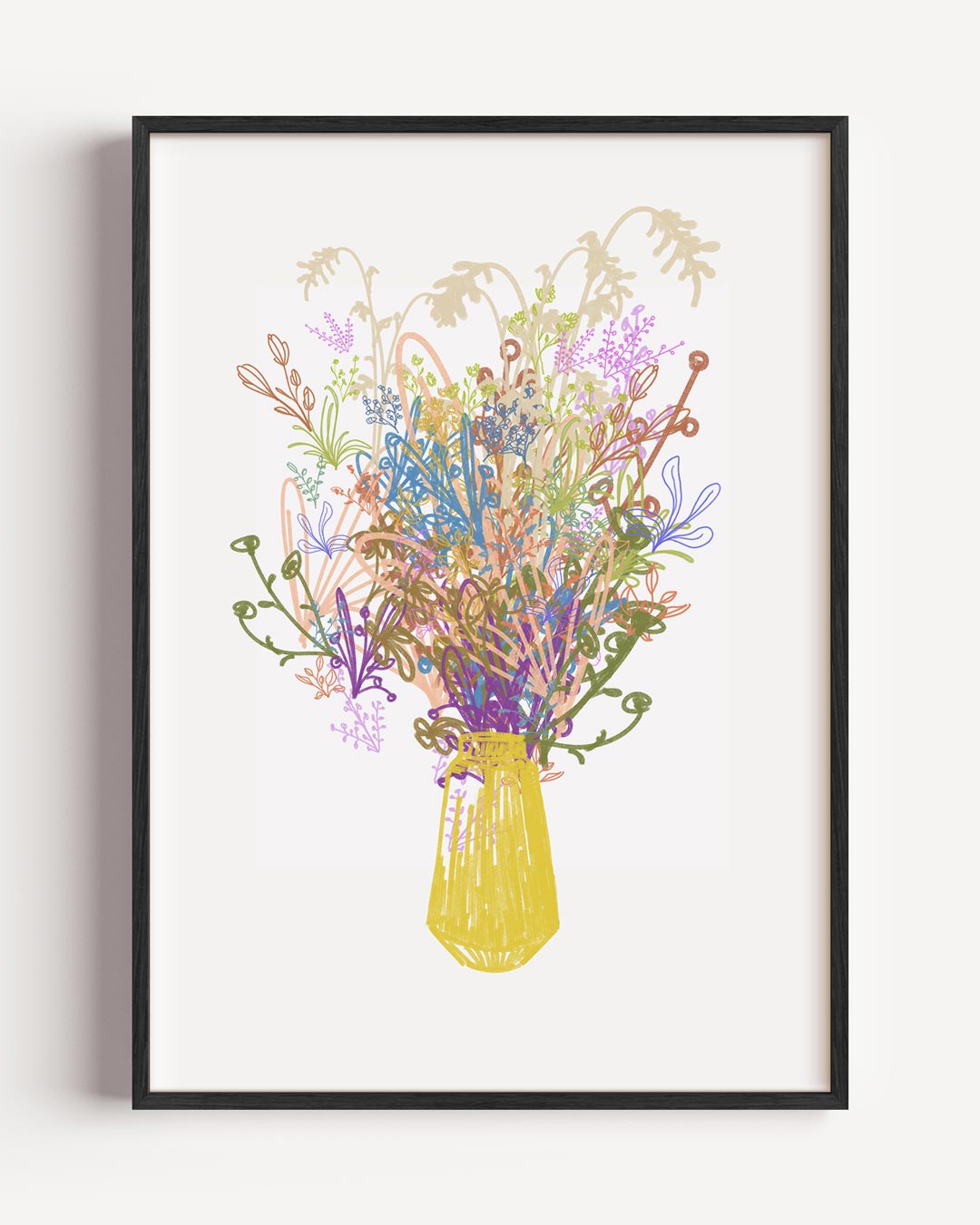 Vrolijk Bloemenboeket – bloemen portret poster als wanddecoratie