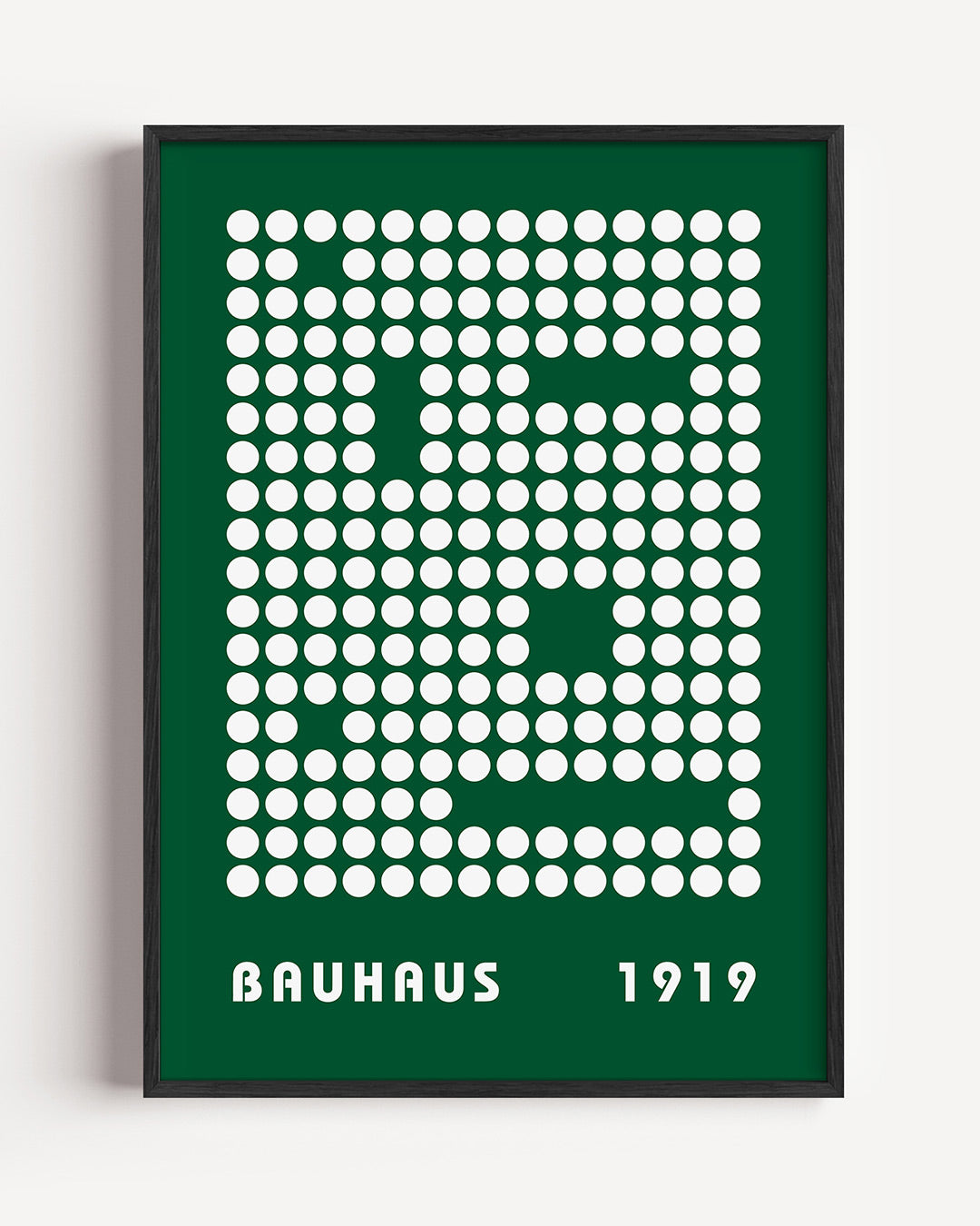 Cirkelpatroon ritme – staande Bauhaus poster als wanddecoratie