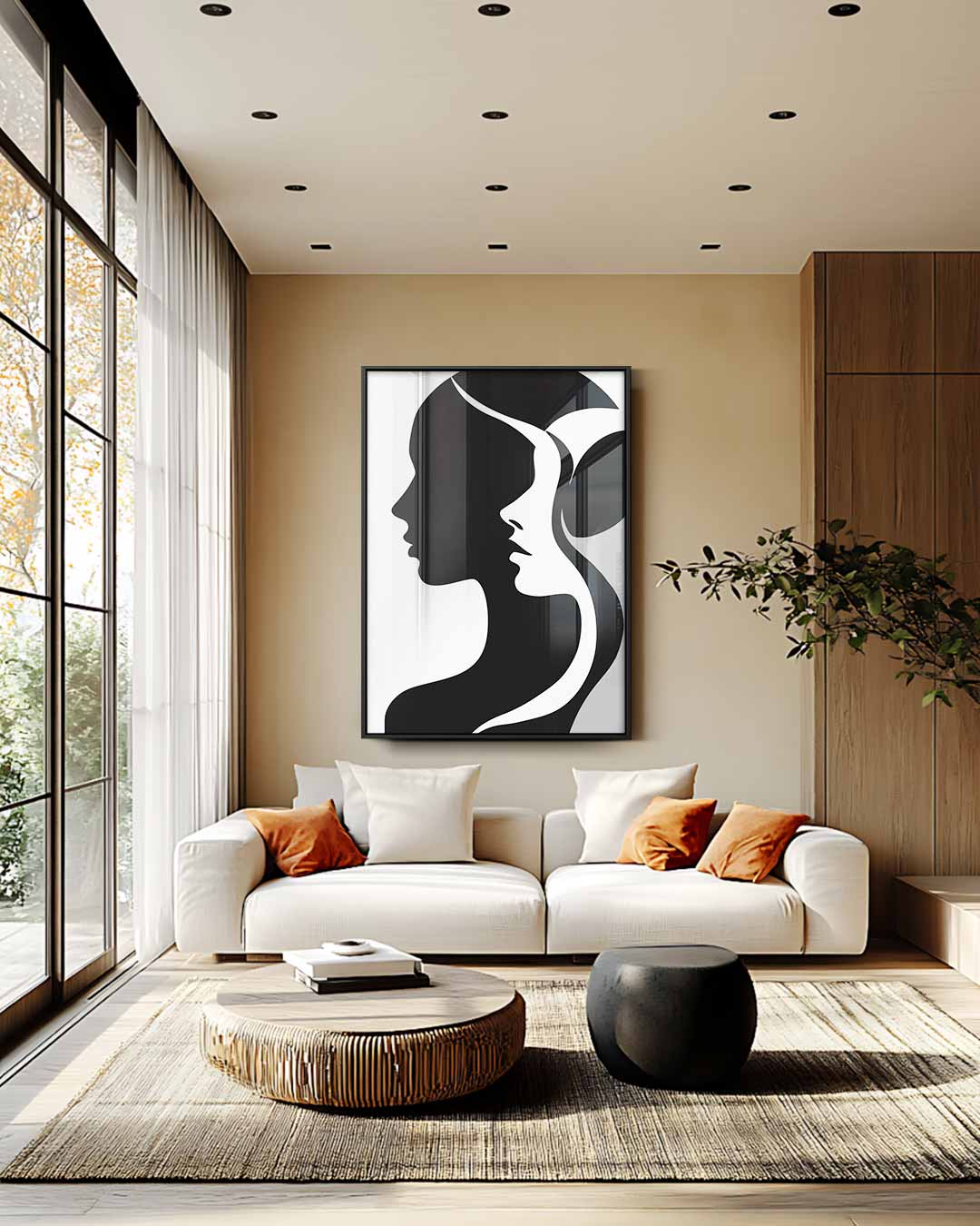 Schaduwprofielen – staande wandkunst voor woonkamer of interieur