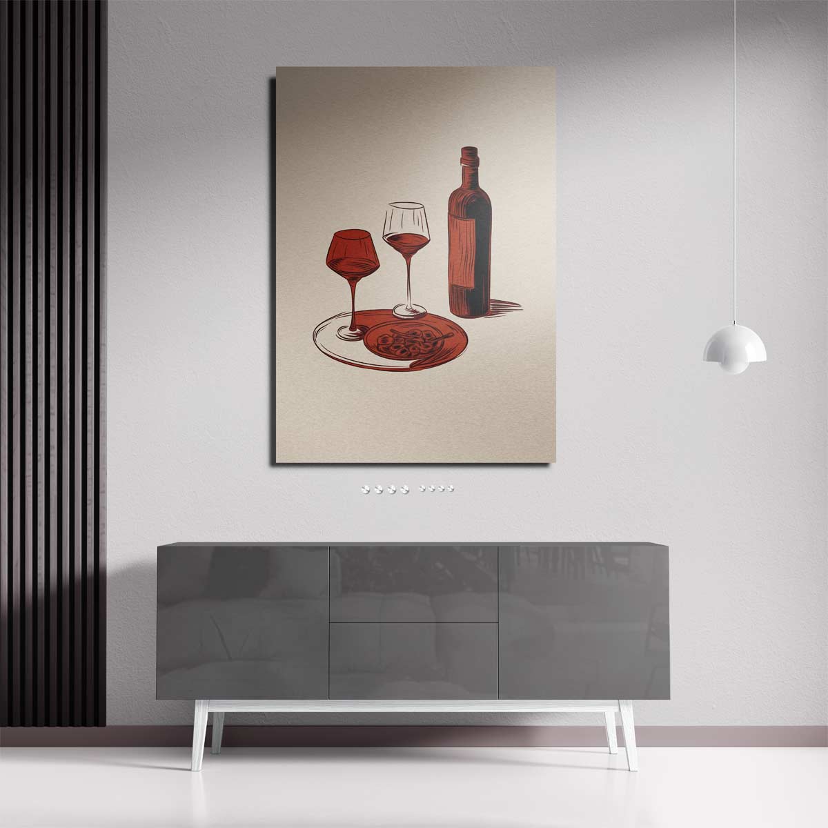 Italiaans Avondje – staande wandkunst voor woonkamer of interieur