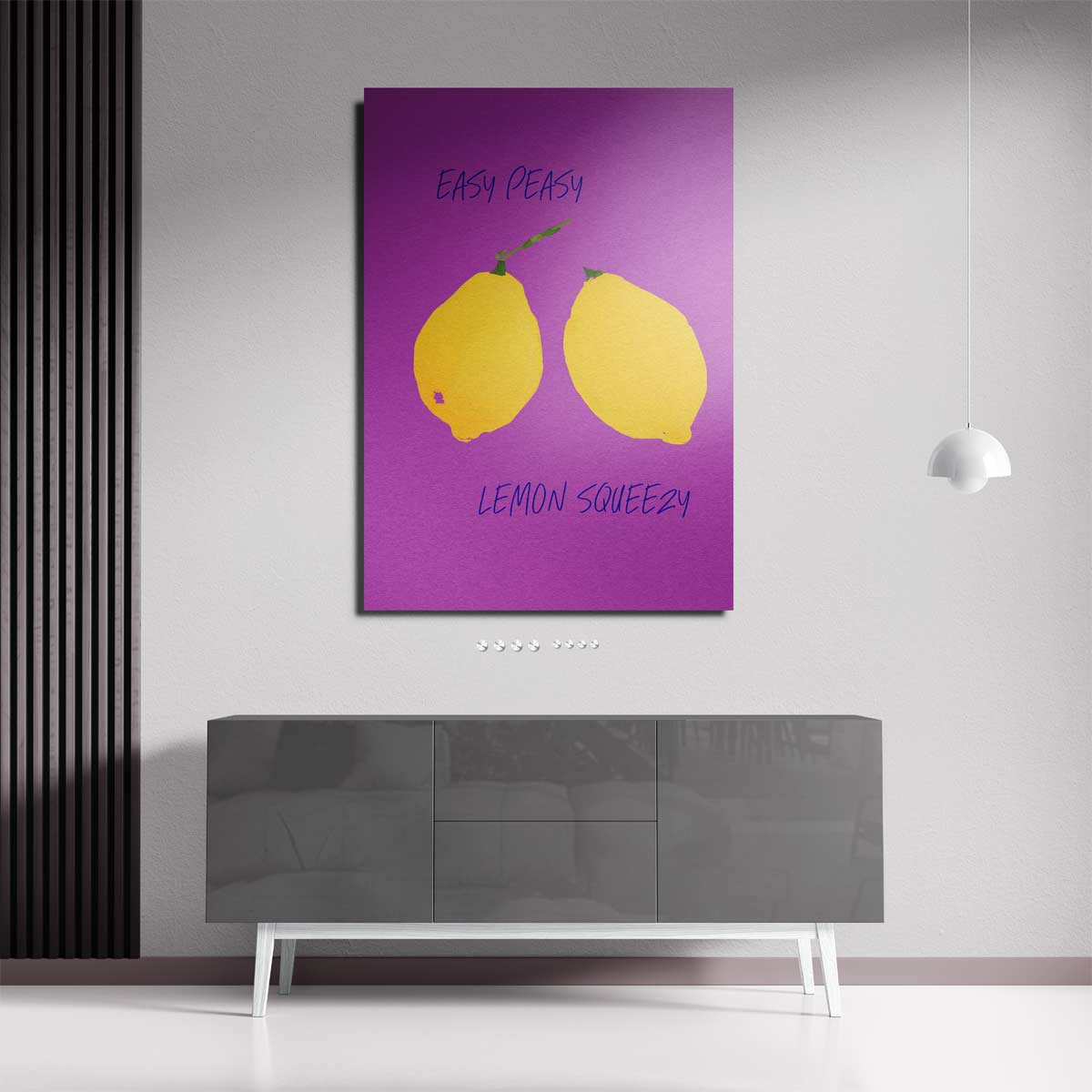 Easy Peasy Lemon Squeezy Poster – staande wandkunst voor woonkamer of interieur