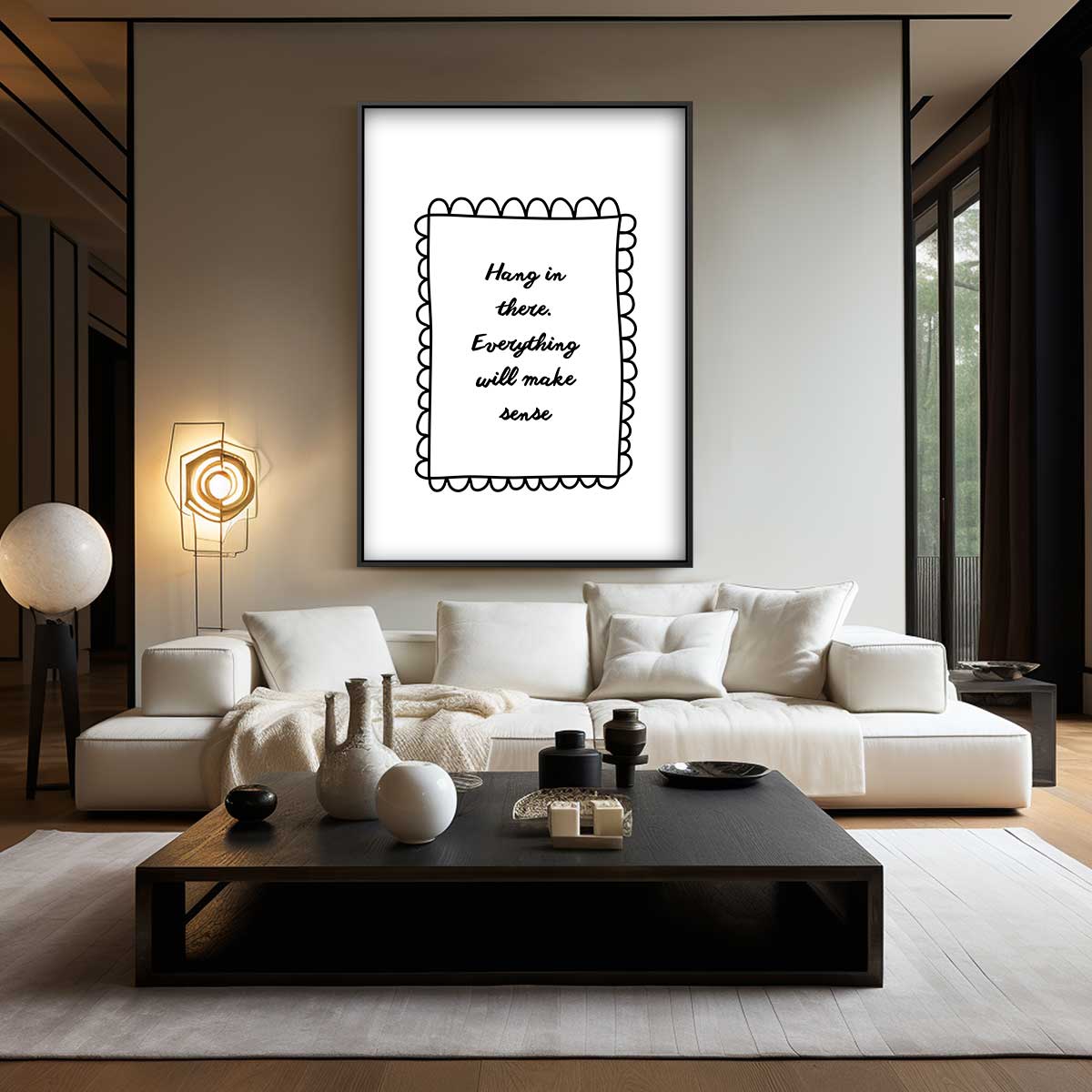 Motiverende spreuk – dibond wanddecoratie in staand formaat