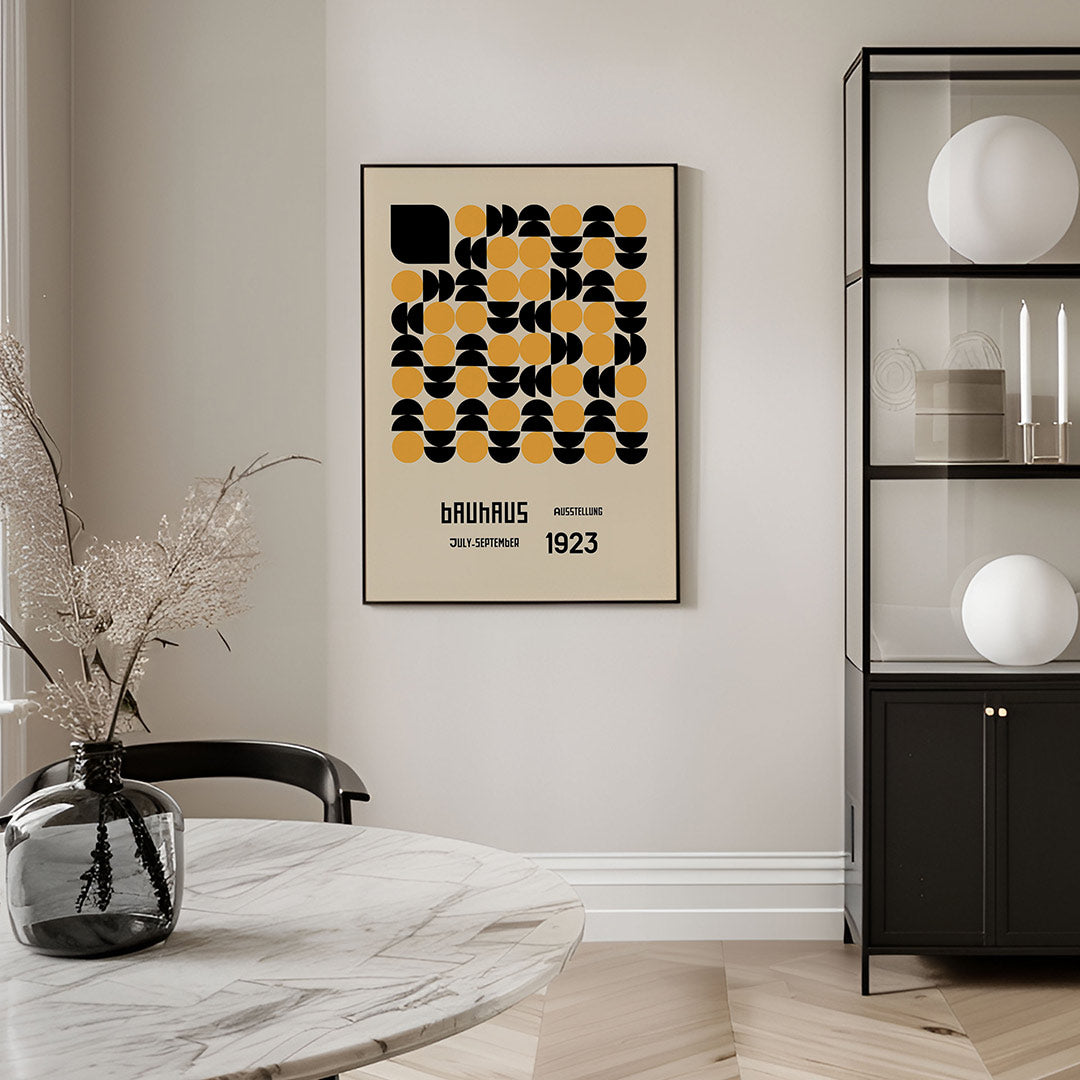 Vorm en ritme – geometrische Bauhaus poster in staand formaat