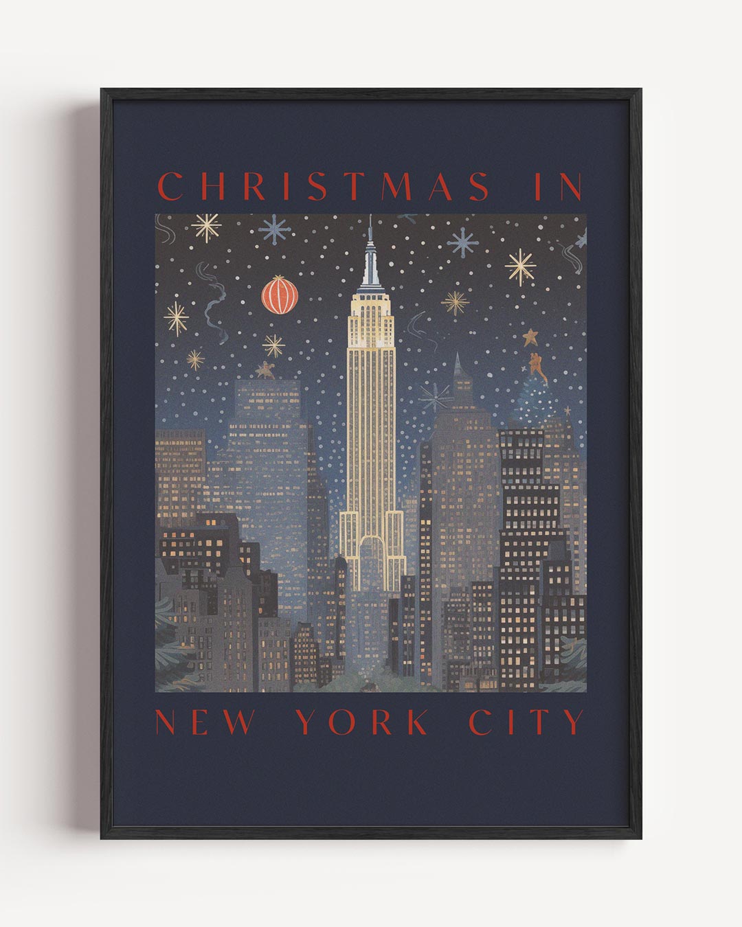 Christmas in New York – kerst portret poster als wanddecoratie